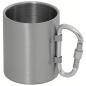 Preview: Tasse Becher Thermobecher m Karabiner doppelwandig 300ml Kaffeebecher Outdoor MF