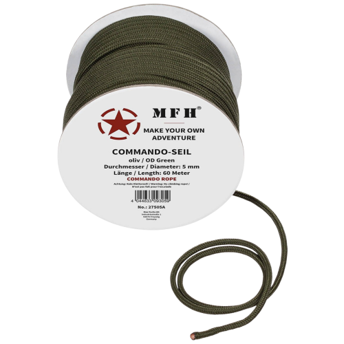 Preview: Commando Seil Mehrzweckseil Leine Schnur Reepschnur Camping 5-9mm 60M