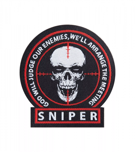 Patch Patch Aufnäher Skull Textilabzeichen Totenkopf Sniper