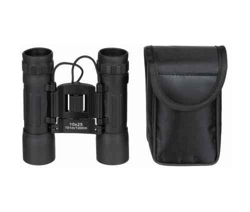 Preview: Fernglas Feldstecher Binokular faltbar m. Tasche schwarz woodland 10x25 Neu