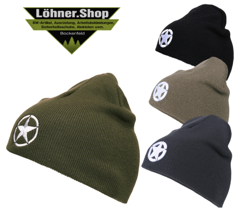 Beanie Allied Star USA Stern Mütze Strickmütze Wintermütze Outdoor Neu