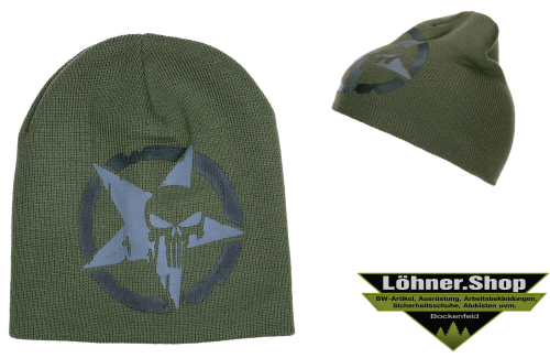 Beanie The Punisher Totenkopf Mütze Strickmütze Skull Wintermütze Neu