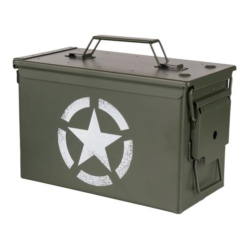 Munitionskiste US Armee Stern Munikiste Ammo Box US Cal.50 Nato Metallkiste Box Transport