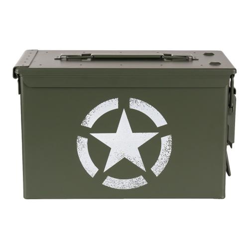 Preview: Munitionskiste US Armee Stern Munikiste Ammo Box US Cal.50 Nato Metallkiste Box Transport