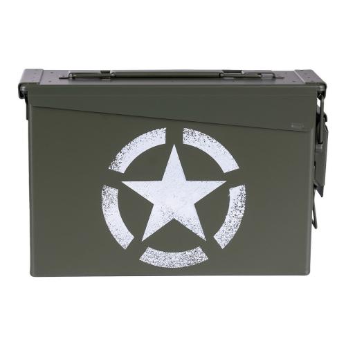 Preview: Munitionskiste US Armee Stern Munikiste Ammo Box US Cal.30 Nato Metallkiste Box Transport
