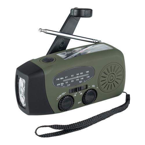 Preview: Notfall Kurbelradio Radio SOS Alarm Licht Radiosender Notfallladefunktion 464600