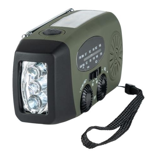 Preview: Notfall Kurbelradio Radio SOS Alarm Licht Radiosender Notfallladefunktion 464600