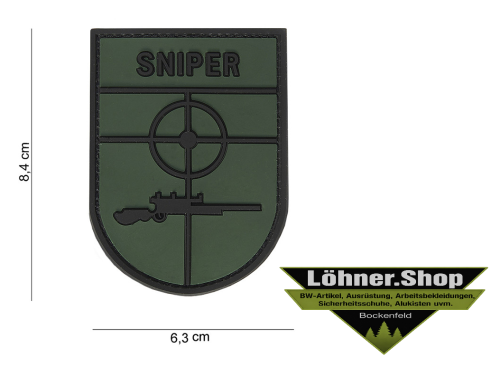 Sniper Aufnäher Abzeichen 3D PVC Emblem Patch Militär Tactical 3532