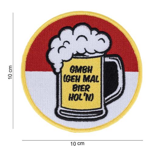 Preview: Aufnäher Stoffaufnäher Patch Abzeichen GMBH Geh mal Bier holen Neu