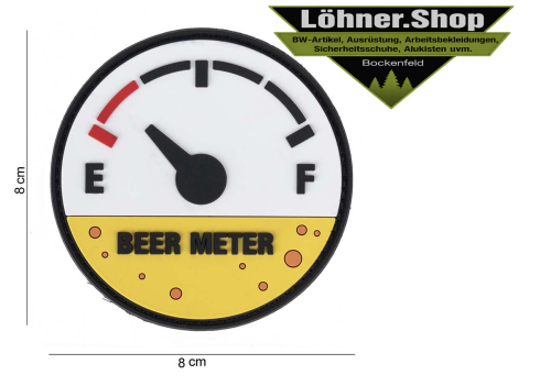 Emblem 3D Patch Beer Meter Bier Aufnäher Abzeichen Klettband Neu 9061