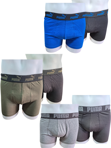 Puma Herren Boxershort Basic Unterhose Unterwäsche Boxer 2er Pack Baumwolle Neu
