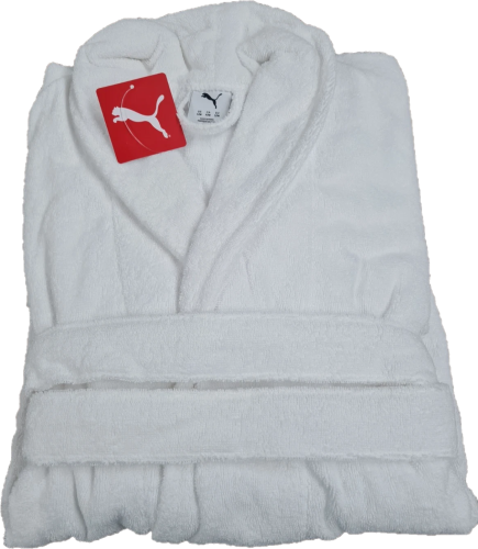 orig. Puma Bademantel Wellness Saunamantel Morgenmantel 100% Baumwolle Langarm