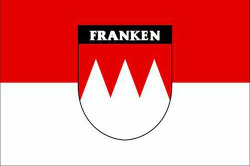 Franken Fahne Flagge mit Wappen und Schriftzug 90x150 cm mit Ösen Neu