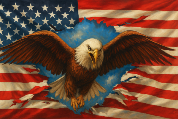 Fahne Flagge Hissfahne USA mit Adler Vintage Eagle Vereinigte Staaten 90x150