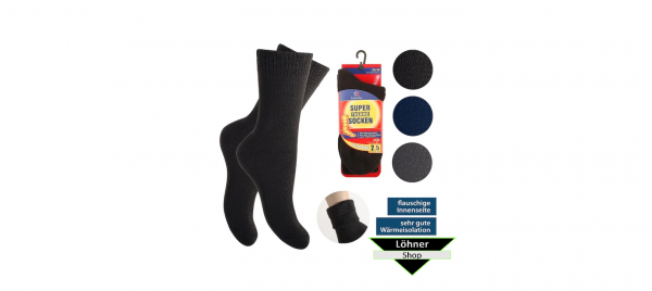 Super Thermosocken, Socken, Wintersocken, extrem warm, flauschig, 35-46 Neu 284