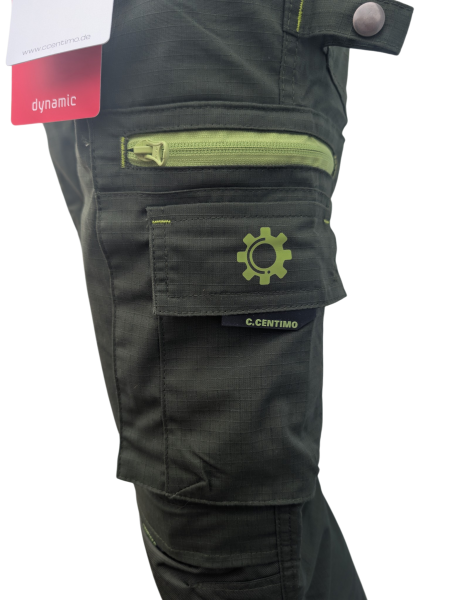 Arbeitshose Dynamic C.Centimo Berufshose Bundhose oliv Ripstop Arbeitskleidung