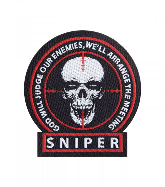 Patch Patch Aufnäher Skull Textilabzeichen Totenkopf Sniper