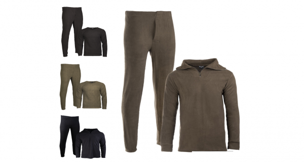 Thermo Fleece Unterwäsche Thermounterwäsche Hemd Hose Rundhals o RV Neu XS-3XL
