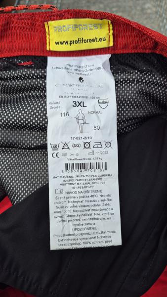 Schnittschutzhose Bundhose Profiforest Forsthose Schutzhose Schnittschutz Rot