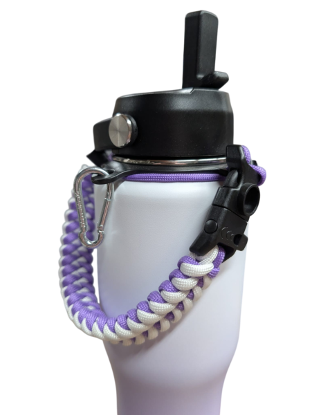 Edelstahl Trinkflasche Isolierflasche 950ml Paracord Griff Karabiner Flasche