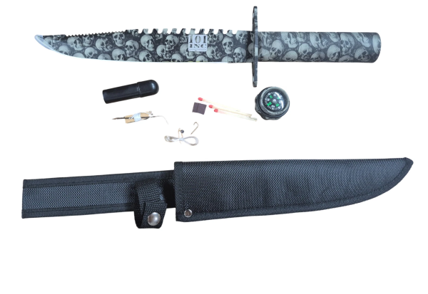 Combat Skull Messer Notfallmesser Arbeitsmesser Outdoormesser Neu 016187