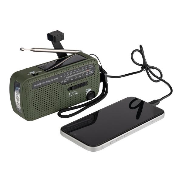 Kurbelradio Überlebensradio Radio Solar Licht Notfallladefunktion 464601